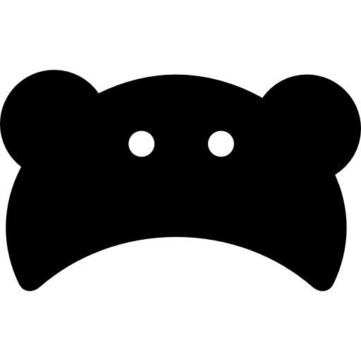 Baby bear head silhouette